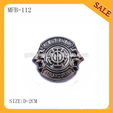 MFB112 Mode supprimer jeans bouton logo en métal